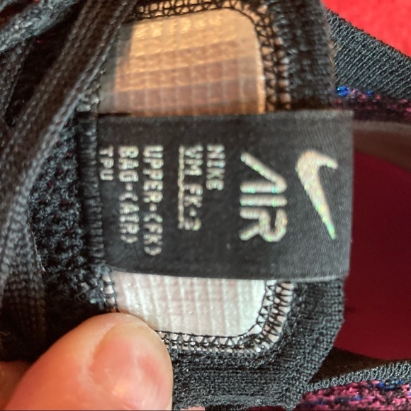 NIKE Air  Sz 8 VaporMax Flyknit 3 Throwback Future Sneakers - Picture 10 of 11